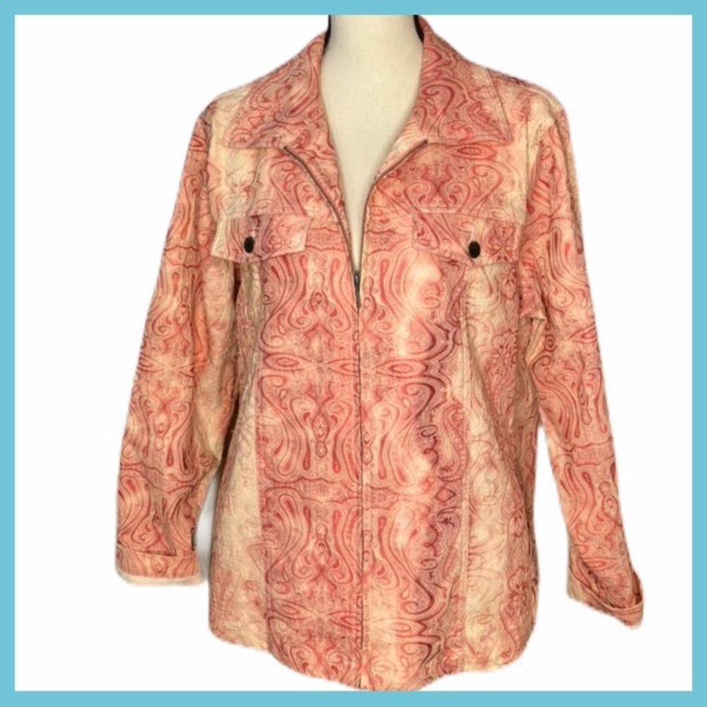 Analogy Plus Cotton/Poly Blend Tapestry Jacket